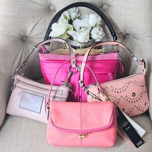Coach And More Mini Bag Purse Handbag Bundle ( Pink )